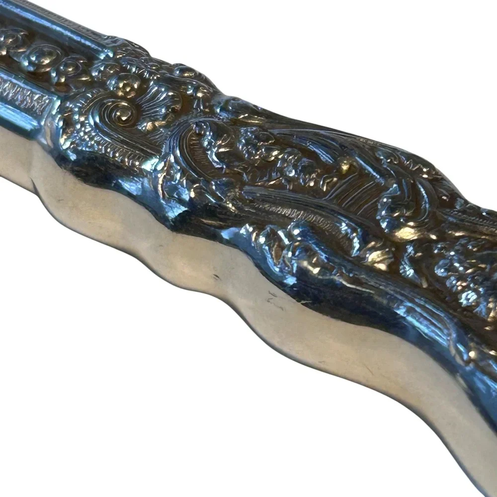 Vintage Schneider Toledo Sterling Silver Ornate Cherub Cake Breaker Slicer RARE